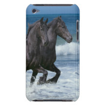 Fantasy Horses: Friesians & Sea iPod Case-Mate Cases