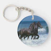Fantasy Horses: Friesians & Sea Keychains
