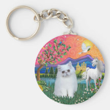 Fantasy Land (ff) - Persian kitten (white) Key Chain