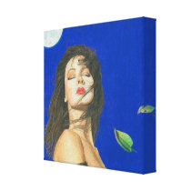 Fantasy Moonlight Gypsy Sexy Woman Canvas Print