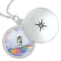 Fantasy Piano Nymph Sterling Silver Locket N