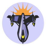 Fantasy Rocket Ship Flight Sticker