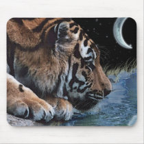 Fantasy Tiger & Moon Mouse Pads