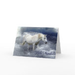 Fantasy White Horse & Ocean Surf Thank You Cards