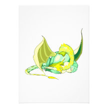 Fantasy Yellow Dragon Custom Invite