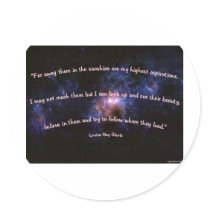 Far Away Round Stickers