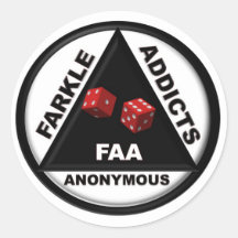 Farkle Addicts Anonymous (2010 Version) Sticker