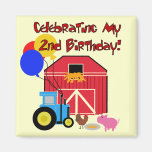 Farm 2nd Birthday Tshirts and Gifts Magnets