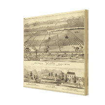 Farm and residences of Joseph Stretched Canvas Prints