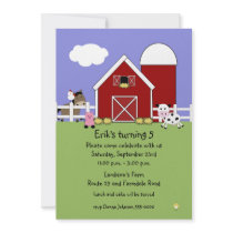 Farm Animals Birthday Invitation