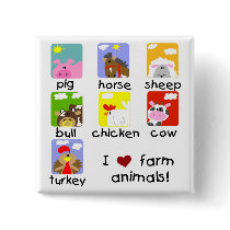 Farm Animals Tshirts and Gifts Pin