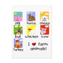 Farm Animals Tshirts and Gifts Postcard