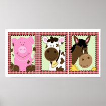 FARM BABIES ART PRINTS SET OF 3