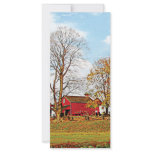Farm By Pond in Autumn rack cards
