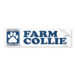 Farm Collie Blue bumper stickers