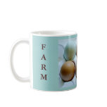 Farm Eggs. Blue and Brown Design Mugs