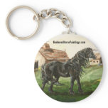 Farm Friesian Keychain