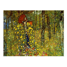 Farm Garden with Crucifix by Gustav Klimt Postcards
