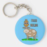 farm owling key chains