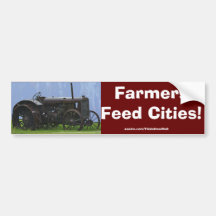 Farm Tractor Heavy Machine Transport Work Vehicle Bumper Sticker