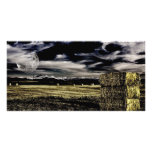 Farm with Hay Bales photo cards