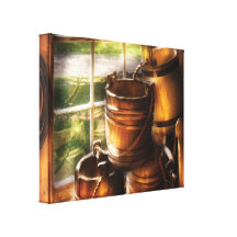 Farmer - A pile of pails Stretched Canvas Print