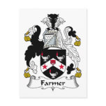 Farmer Family Crest postcards