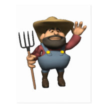 farmer is here post card