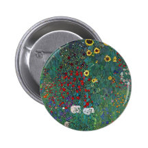 Farmergarden Sunflower, Klimt, Vintage Flowers Buttons