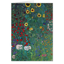 Farmergarden Sunflower, Klimt, Vintage Flowers Card