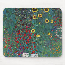 Farmergarden Sunflower, Klimt, Vintage Flowers Mouse Pad