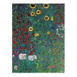 Farmergarden Sunflower, Klimt, Vintage Flowers Post Card