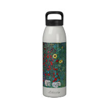 Farmergarden Sunflower, Klimt, Vintage Flowers Water Bottles