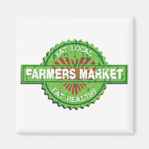 Farmers Market Heart Fridge Magnet
