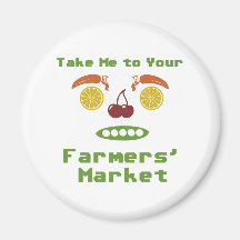 Farmers Market Refrigerator Magnet