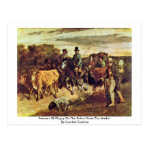 Farmers Of Flagey On The Return From The Market Post Card