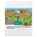 FARMING CARTOON HUMOR ABOUT BROWN SWISS CATTLE flyers