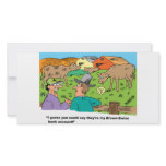 FARMING CARTOON HUMOR ABOUT BROWN SWISS CATTLE photo cards