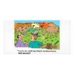 FARMING CARTOON HUMOR ABOUT BROWN SWISS CATTLE PHOTO CARDS