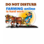 "Farming Online is Hard Work" Ladies Tee t-shirts