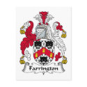 Farrington Family Crest postcards