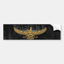 Farvahar Gold Bumper Sticker