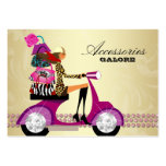 Fashion Accessories Purses Jewellery Pink Gold Business Card Template