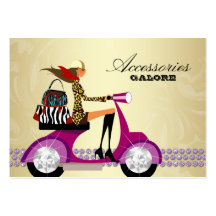 Fashion Accessories Purses Jewellery Purple Gold 2 Business Card