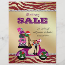 Fashion Christmas Sale Flyer Scooter Woman PS