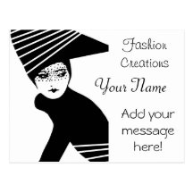 Fashion Designer Advertisement Post Cards