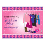 Fashion Diva Birthday Party Invitation