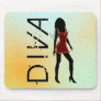 Fashion Diva in Red Dress Mousepad