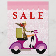 Fashion Flyer Scooter Woman Pink Damask