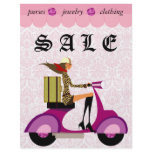 Fashion Flyer Scooter Woman Pink Damask 2